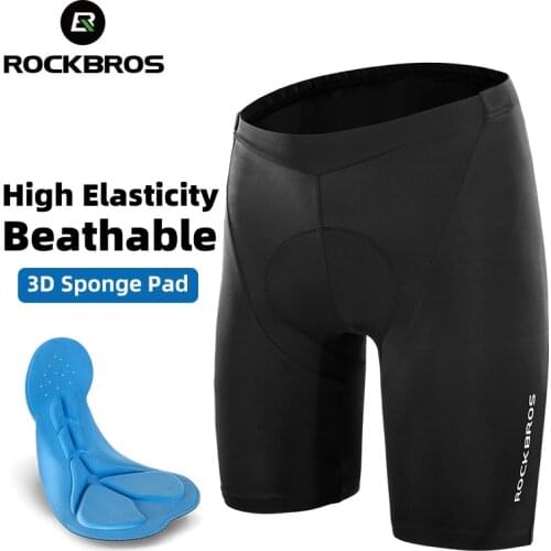 ROCKBROS 2021 3D Breathable Sponge Padded Shorts MTB Road Bike Men Women Short Shockproof Moisture Wicking Cycling Underwear