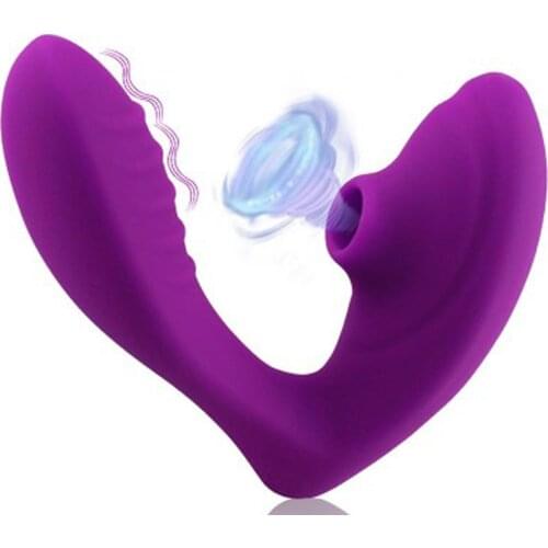 Silicone suction vibrator charging 10-frequency sucking wear a male/female masturbator breast stimulation g-spot massager
