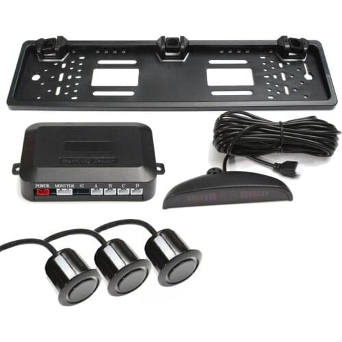 General parking lot backing radar sensor sensor system kit Europe Germany Russia EU license number license plate frame