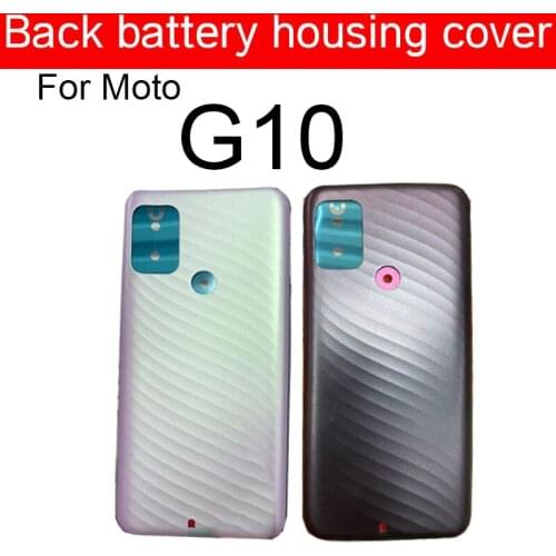 Battery Door Housing Glass Back Cover For Motorola Moto G10 Battery Rear Case Housing Replacement Parts