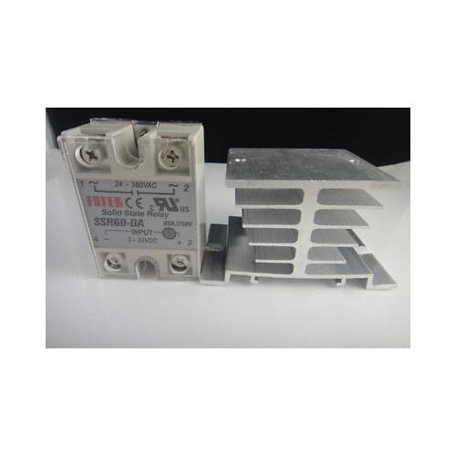 Solid State Relay SSR-60 DA 60A 24-380VAC + Heat Sink
