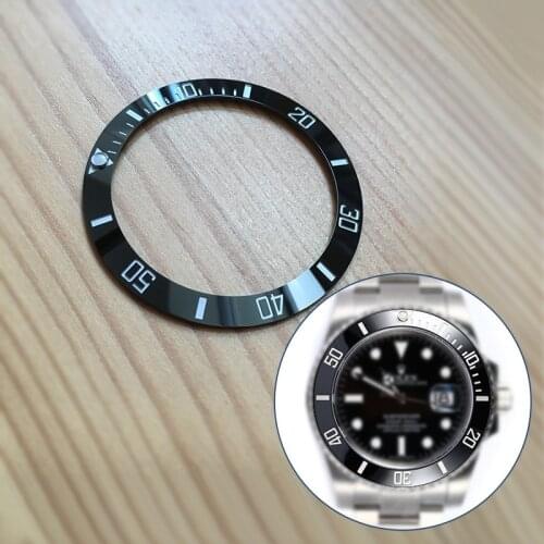 Ceramic titanium silver number high-quality watch bezel for Rolex Submariner original 116610 automatic watch