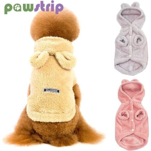 Winter Warm Dog Clothes Fleece Pet Puppy Jacket Coat Dogs Hooded Cute Dog Clothing Small Medium Dogs Cats Chihuahua Pug Clothes