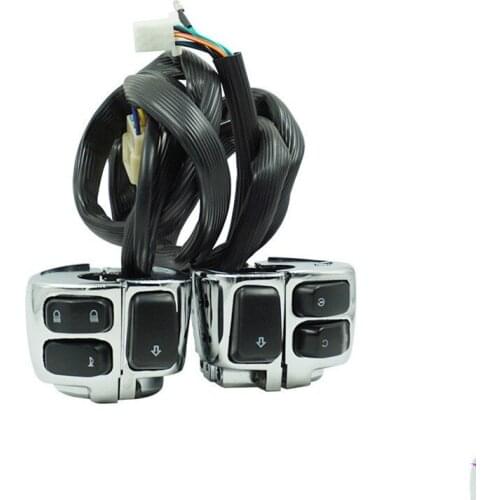 1 Pc Motorcycle 1"25mm Handlebar Control Switch With Wiring Harness For Harley Headlight Turn Signal Horn Button switch