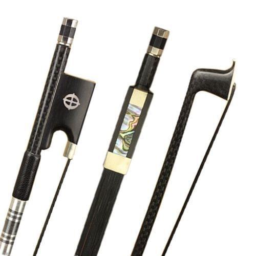 1 Pc Professioanl Light Strong Carbon Fiber 4/4 Violin Fiddle Bow Copper Nickel Silver Accessory Mongolia Black Horse Hair