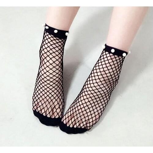 10 pairs/lot! Women Summer Fashion Pearl Mesh Fishnet Stockings Wholesale Sexy Hollow