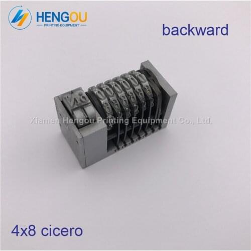 10 PCS free shipping Numbering machine 6 digits backward 4x8 Cicero letterpress numbering Hengoucn spare parts 100% all steel