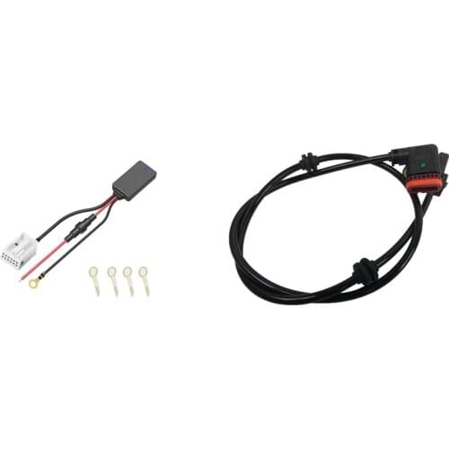 12Pin 12V Bluetooth Adapter Aux Cable for Benz W169 W245 & Rear Left or Right ABS Wheel Speed Sensor for Mercedes W221