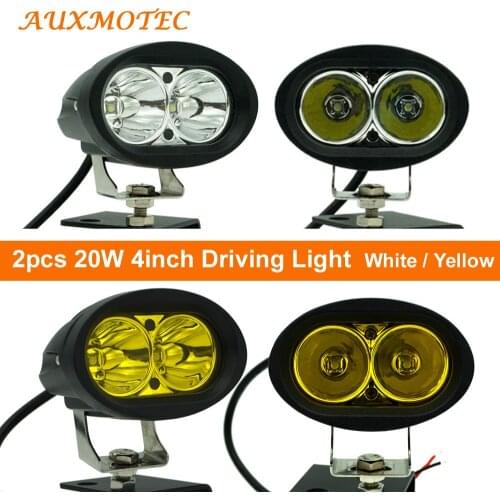 20w 4inch Offroad light White Yellow Spotlight Driving light For ATV UTV 4X4 SUV Motorcycle Truck Boat Offroad Work light as Fog