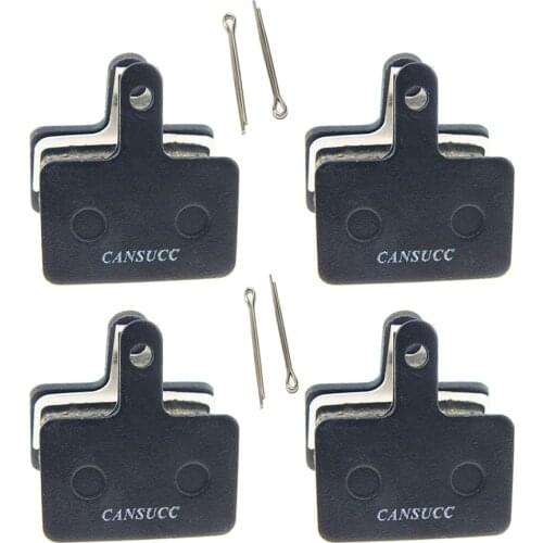 4 Pairs MTB Bike Brake Pads Cycling Braking System Biking Semi-Metallic Resin Bicycle Portable Dustproof Cycling Parts