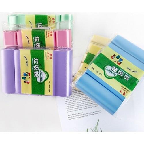 5 Rolls 1 pack 75Pcs Household Disposable Trash Pouch Kitchen Storage Garbage Bags Cleaning Waste Bag Plastic Bag