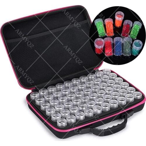 Diamond painting accessories beads 60 storage bottle diamond embroidery multi-function kit storage box suitcase tote bag zipp