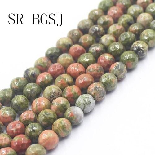Free Shipping 6 8 10mm Wholesale Faceted Unakite Jaspers Round Jewelry Accessories Spacer Gems Beads Strand 15"