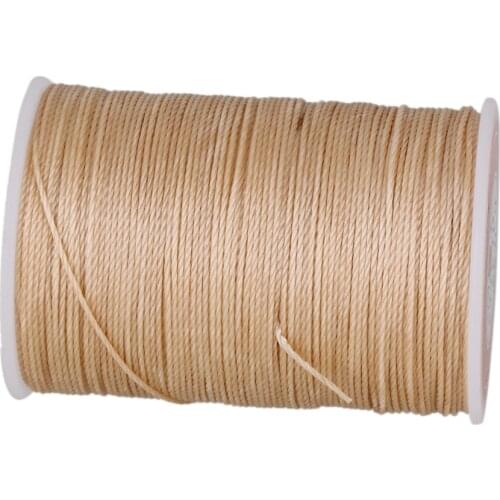 Beige Waxed Polyester Thread Necklace Cords 0.55mm Craft Wax Round Thread Wire