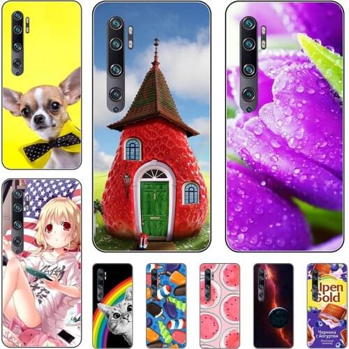 For Xiaomi Note 10 Mi Note 10 Pro Cover Soft TPU Silicone Shell For Xiaomi CC9 Pro Case Floral Case For Xiaomi Note 10 Coque Bag