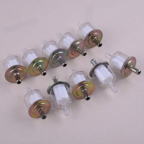 CITALL High Performance 10pcs 5/16 inch 8mm Motorcycle Petrol Fuel Line Filter for Car Boat Tractor Dirt Bike ATV Accessories