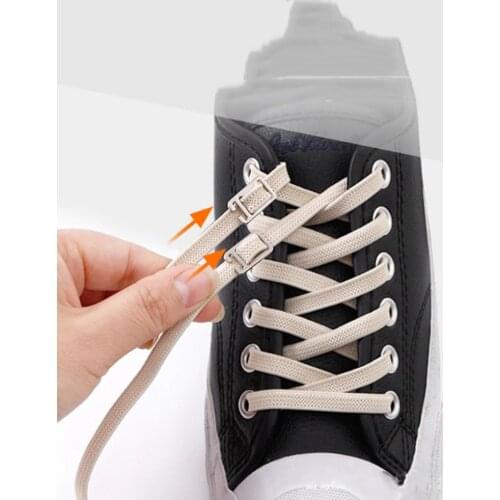 1pair 100CM Flat No Tie Lazy ShoeLaces Elastic Rubber Shoes Lace Sneaker Children Safe Elastic Lacets Sneaker Bootlaces