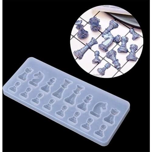 Epoxy Molds for Jewelry Making DIY Craft International Chess Shape Silicone Mold DIY Artcraft Project Gift Making Tools Set Resi