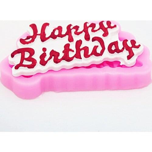 Happy Birthday Chocolate Mold Cake Decorative Mold Sugar Mold Silicone Mold P849