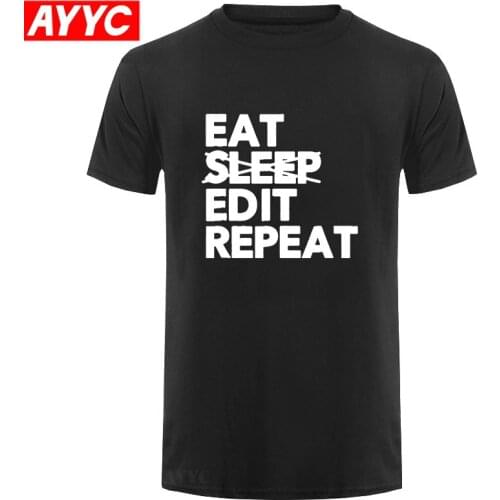 Funny Video Editing Film Editor T Shirts Men Summer Cotton Harajuku Short Sleeve O Neck Streetwear Hip Hop T-shirt