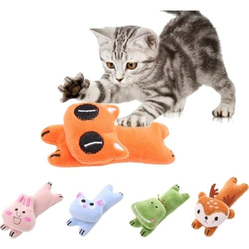 Hot Cat Toys Funny Interactive Plush Teeth Grinding Catnip Toy Kitten Chewing Toy Claws Thumb Bite Cat Mint for Cats Products