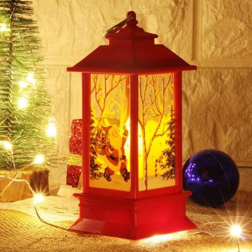 Halloween Christmas Wind Lantern Candlestick Lamp Night Light Old man Snowman Desktop Ornaments Decorations