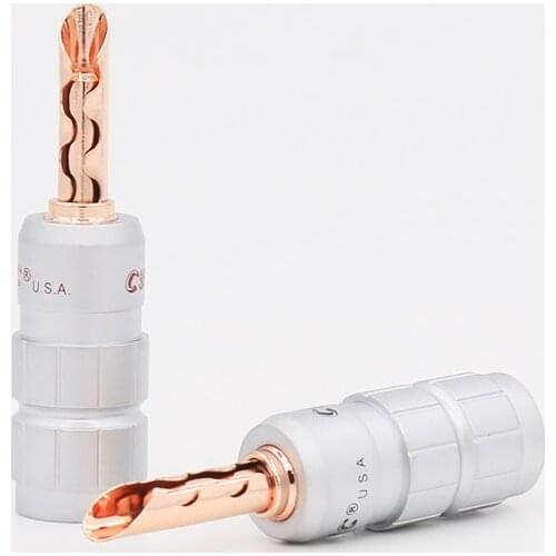 Hi End Audio Copper Plated Banana BFA Z-Type Plug Speaker Cable Wire Connector HiFi