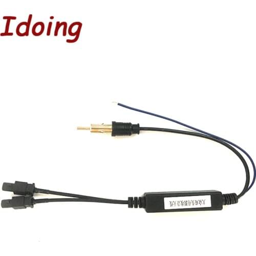 Idoing Car Radio Antenna Adapter Male Dual Fakra for-VW Antenna Signal Amp Booster Marine Car Vehicle Boat 330mm FM Amplifier