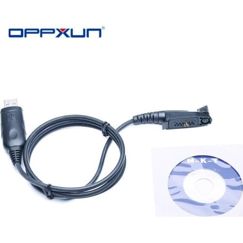 OPPXUN Walkie Talkie High Quality USB Programming Cable for 2 Way Radio Motorola GP388 GP344 GP328PLUS GP338plus with CD Driver
