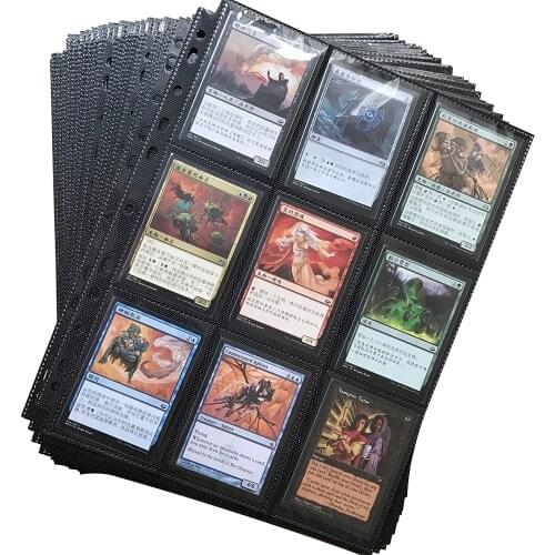 30 Pages/Lot 18/9 Pockets Board Game Cards Page Trading Card Protector Ultra Pro Star Cards Album Top/Side Loading Binder Pages
