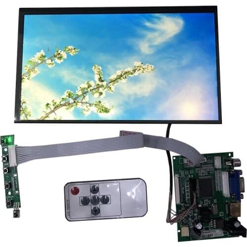 10.1 inch 1366x768 16:9 LCD capacitive touch screen kit car drive display suite VGA+2AV+HDMI AV2 astern is preferred