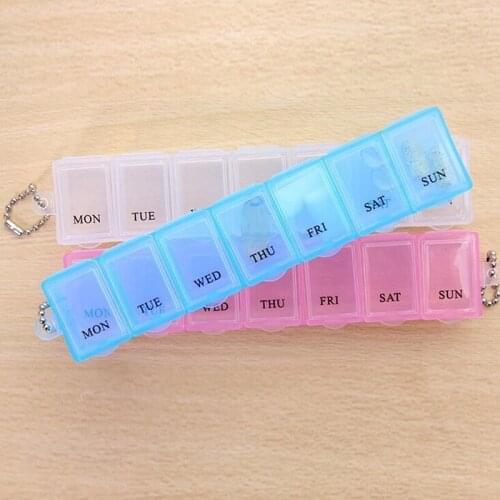 Weekly Pill Box Travel Medicine Storage Pill Case Organizer Drug Container Tablet Dispenser Plastic Independent Lattice