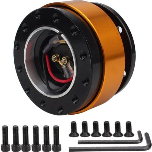 LEEPEE Car Auto Quick Release Steering Wheel Snap Off 6 Hole Aluminum Universal Hub Adapter Boss Kit Durable Car Accessories