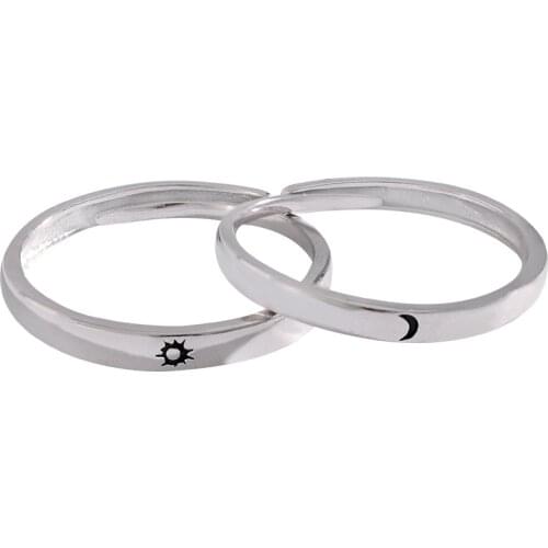 Fashion 2020 Sun and Moon Couple Ring Simple Love Ring for Men and Women Jewelry Gift Anillos