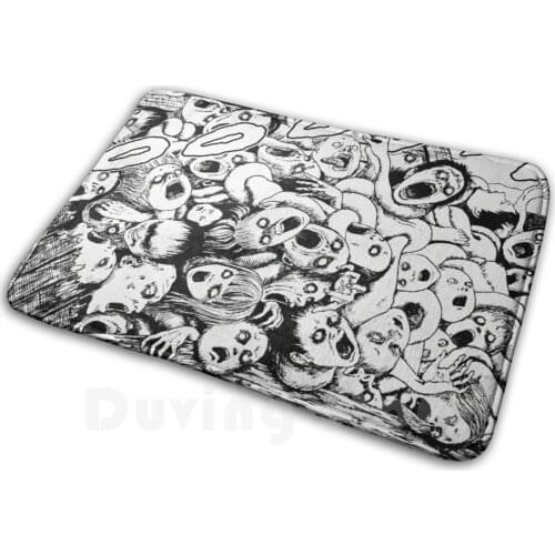 Junji Ito Creepy Head Soft Non-Slip Mat Rug Carpet Cushion Anime Manga Cosplay Girls Kawaii Fan Edit Boy Weeaboo Junji