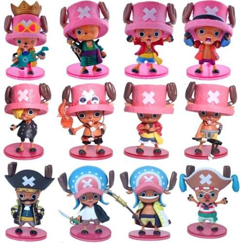 New one piece pvc action figure 4pcs/set Tony Tony Chopper cos Luffy Sanji Zoro Edward Newgate Teach figure model toys Q doll