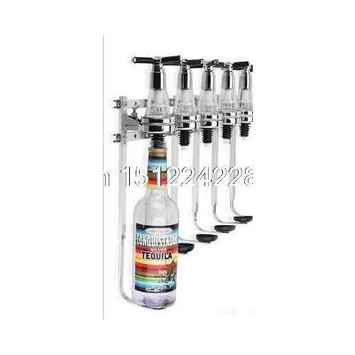New 6 Bottles Inline Wall-mounted Wine Dispenser Bar Butler