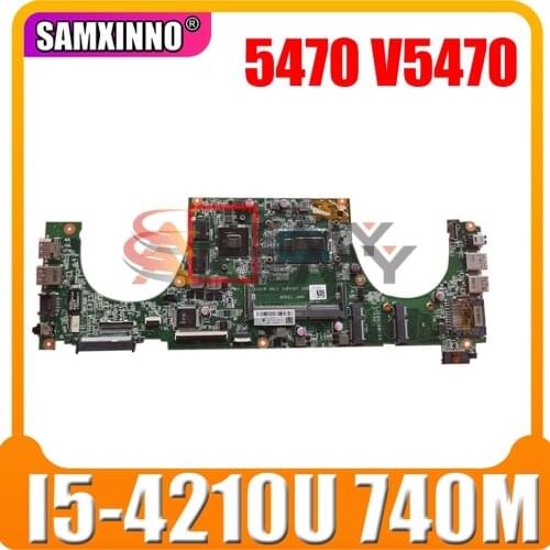 Original Laptop motherboard For DELL Vostro 5470 V5470 Core I5-4210U 740M Mainboard SR1EF CN-0TYFY8 0TYFY8 DAJW8CMB8E1