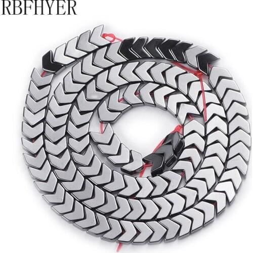 Natural Black Hematite bead Triangle Arrows Spacer Loose bead 4mm 6mm 8mm 10mm charm Jewelry Making for DIY Bracelet Necklace