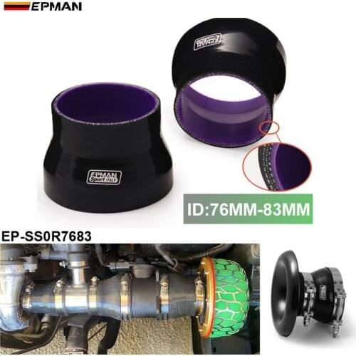 Silicone Straight Reducer Hose 3"-3.27" 76mm-83mm 4-PLY BLACK For BMW E30 M20 325 325i 6cy 1988-1993 EP-SS0R7683
