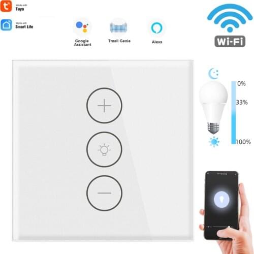 TUya Smart Life WiFi Touch Dimmer Switch Light APP EU Wireless Timer Remote Control With Alexa Google Home 100V-240V