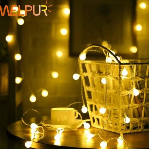 Ball Battery 2M 5M 10M 4.5V Outdoor Multicolor LED String Lights Christmas Lights Holiday Wedding party decoration Luces LED