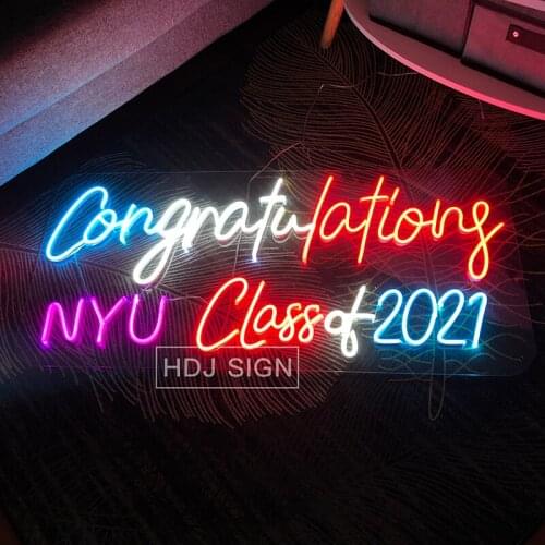 2021 Graduation Party custom Neon sign wall decor for Graduation Party College Booth Background Signs neon light