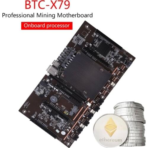 X79-H61 Mining Motherboard LGA 2011 CPU Socket 5 PCI-E Express 3.0 X8 Slots Support 3060 GPU DDR3 Memory Slot for Miner