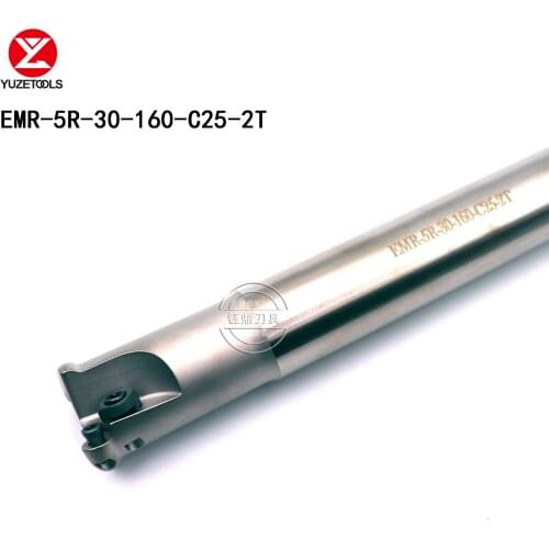 YUZETOOLS Circular Nose End Milling Cutter R5 Cutter EMR-5R-30-160-C25-2T Discard End Milling Cutter