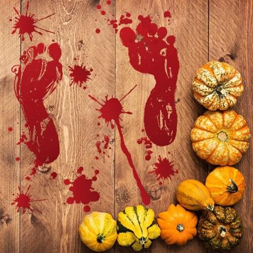 Horrible Halloween Bloody Handprint Stickers Wall Window Door Home Decal Stickers Halloween Decoration Haunted House Prop New