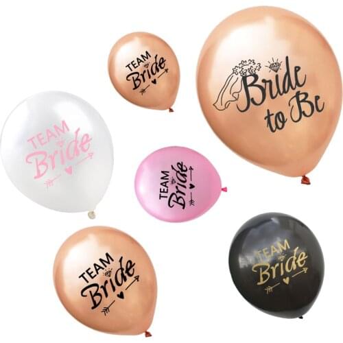 10pcs Team Bride Latex Balloons Hen Party Bride to Be Balloon Decor Bridal Shower Bachelorette Party Decoration Supplies SPA88