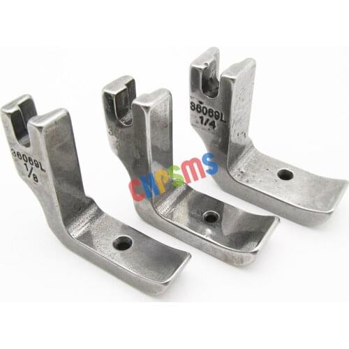 #36069L 1/8+3/16+1/4 High Shank Solid Welt Left Piping Feet FIT FOR JUKI DDL-5550 8300 8500 8700