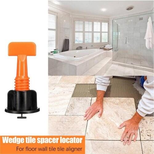 50 Pieces Set Of Floor Horizontal Wedge-shaped Tile Gaskets Tile Leveling System Levelers Spacers Pliers Balanced Tile Alignment