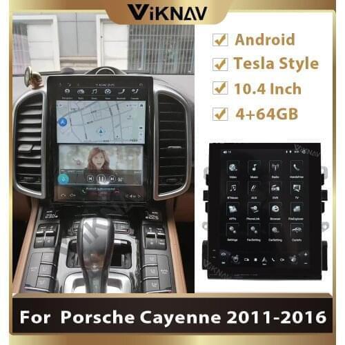 Vertical Tesla 2 DIN Android car Radio multimedia player FOR Porsche Cayenne 2011-2016 car stereo autoradio auto audio